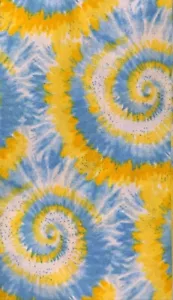 Create It Pre-Cut Cotton Fabric, Tie Dye Yellow Blue, Fat Quarter, 18" X 21" - Picture 1 of 1