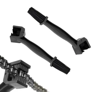 2 Pcs Motorcycle Chain Washer Bike Chain Scrubbing Brush Two Head Cleaning Brush - Picture 1 of 6