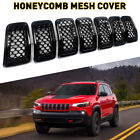 Front Hood Grille Insert For 2019-22 Jeep Cherokee W/Chrome Trims Honeycomb Mesh Jeep Cherokee Sport