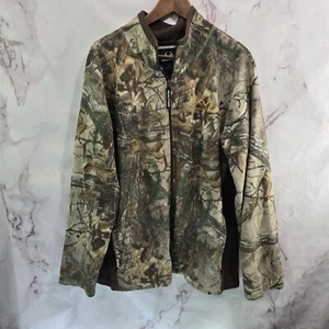 Realtree Jacket Mens Large Camo Woodland Oak Pine Fleece Full Zip Mid Layer - Picture 1 of 9