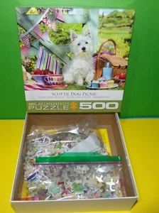 Rompecabezas de 500 piezas EuroGraphics blanco picnic Scottie perro picnic - Imagen 1 de 1