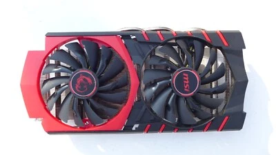 MSI GEFORC GTX 960 REPLACEMENT COOLING PAIR FAN HEATPIPE HEATSINK E32-0404893-K0 - Image 1 of 4