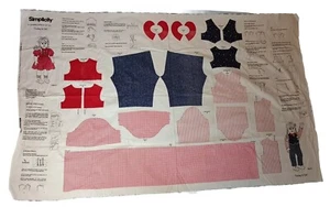 Simplicity 18 Zoll Puppenkleidung Stoffplatte ungeschnitten 2 kleine Flecken am Rand - Bild 1 von 10
