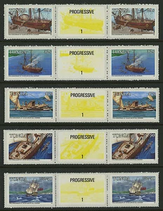 Tonga 1985 Scott #602-606 Mint Never Hinged Gutter Pair Set - Picture 1 of 1