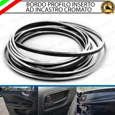 BORDO PROFILO INSERTO CROMATO INTERNI AD INCASTRO PER VOLKSWAGEN GOLF 5 - Immagine 1 di 4
