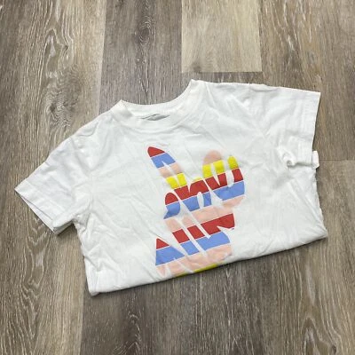 NIKE Crew Neck Graphic Short Sleeve White Basic T-Shirt Girl's Size Medium - Image 1 of 4