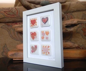 Handgefertigtes Original Schmelzglas "Herzen" Bild. - Bild 1 von 4