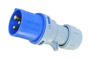 Enchufe PCE de 16 amperios Ceeform macho 16 A IP44 230v 240v azul remolque conexión de 16 amperios - Imagen 1 de 6