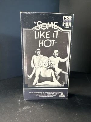 1984 "Some Like It Hot" VHS Marilyn Monroe CBS FOX 1959 Film Foto 1 de 4