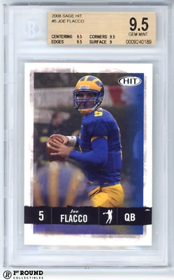 Joe Flacco BGS 9.5: 2008 Sage Hit Rookie Año #5 POP 5 Foto 1 de 3