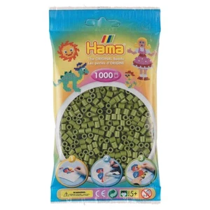Hama Olive Green 1000 The Original Beads in Bag Kids Children Creative Activity - Picture 1 of 4