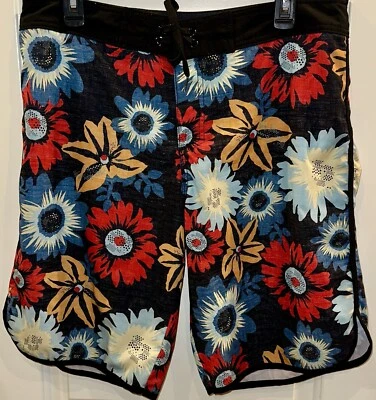 Mossimo Supply Co. Para hombres Java Negro Floral Natación Playa Tabla Pantalones Cortos Talla 36 Foto 1 de 3