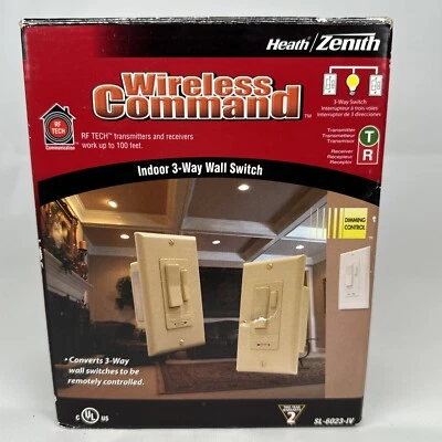 HEATHZENITH Heath Zenith SL-6023-IV Wireless Command, RF 3-way wall switch 2 Pack