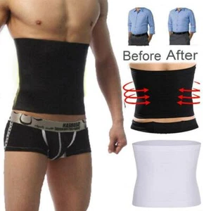 Men Tummy Tuck Belt Slimming Body Shaper Belly Waist Trainer Comfort Cincher US - Picture 1 of 19