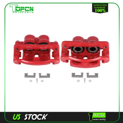 Rear Brake Calipers w/ Bracket 2 Pcs For GMC Sierra 2500 GMC Yukon XL 2500 - Image 1 of 4