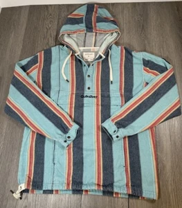 Quiksilver Medieval Henley Hoodie Jacket Striped Size Men’s Medium Multicolor - Picture 1 of 13
