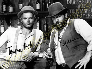 BUD SPENCER & TERENCE HILL -  print signed photo - foto con autografo stampato - Imagen 1 de 2