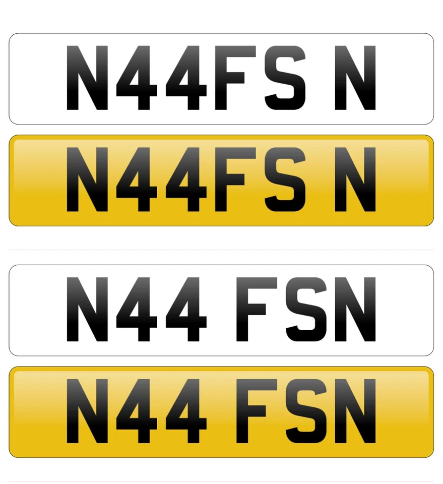 PRIVATE NUMBER PLATE- N44 FSN - Nafisa  - Image 1 of 1