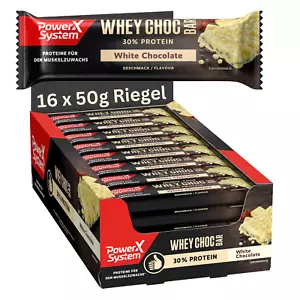 Whey Protein Riegel White Chocolate 30% Eiweiß 16 x 50g - Bild 1 von 6