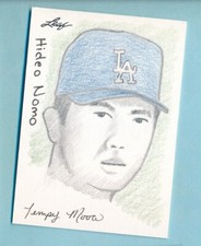 2012 Leaf Best of Baseball Sketch of HIDEO NOMO by Tempy Moore 1/1