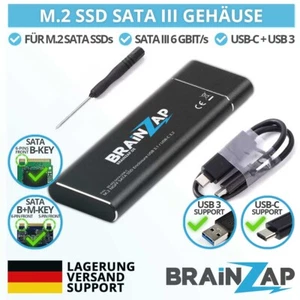 M.2 M2 NGFF SATA III Adapter Externes SSD Gehäuse Case B-Key B+M Key USB-C USB 3 - Afbeelding 1 van 6