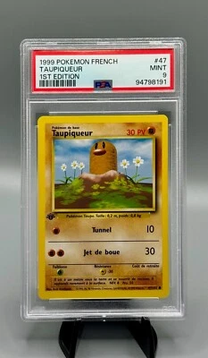 1999 Pokémon TCG French Diglett Taupiqueur #47 1st Edition PSA 9 Mint - Image 1 of 2