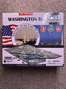 Nuevo en caja 2010 The City of Washington D.C. History Over Time 4D Cityscape Time Puzzle - Imagen 1 de 3