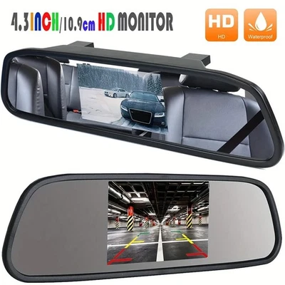 4.3",5",7" Car mirror monitor, rear view camera, rear view parking,night vision - Image 1 of 4
