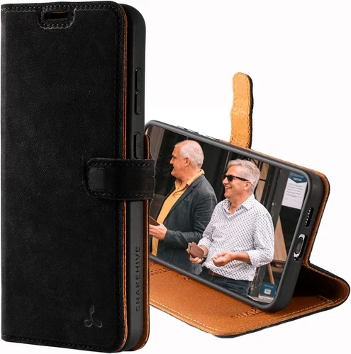 Cartera de cuero Snakehive para Samsung Galaxy S23 Plus | Negra genuina Foto 1 de 4