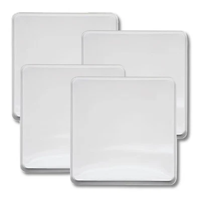 Range Kleen Stove Burner Covers – 4 White 9.5” Square Burner Covers for - Image 1 of 4