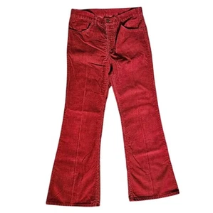 Vintage 70er Jahre Levi's Corduroys weinrot rot Bootcut Hose Jeans - Bild 1 von 11