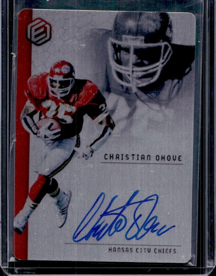 2018 Panini Elements Christian Okoye Steel Signatures Auto #2/25 Chiefs - Image 1 of 2