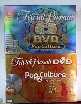 Parker Brothers Trivial Pursuit Pop Culture + Pop Culture 2 DVD Board Games - Image 1 of 4