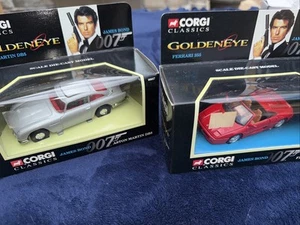 Corgi James Bond Cars Lot 1995 - Aston Martin Silver DB5 And Red Ferrari 355 - Picture 1 of 5