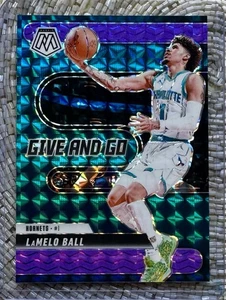 2024-25 Mosaico Viola Fluorescente Give And Go /175 Lamelo Ball - Foto 1 di 2