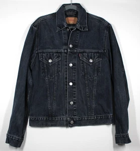 RARE Vintage LEVIS 70500 0473 LARGE Dark Indigo Denim Euro Model Trucker Jacket - Picture 1 of 19