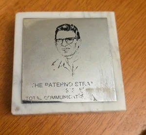 Seltene Penn State Nittany Lions Football 1980er JOE PATERNO Desktop Marble Award - Bild 1 von 2
