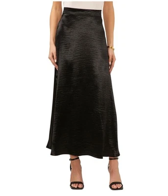 Maxi falda texturizada línea A Vince Camuto para mujer, negra, M Foto 1 de 3
