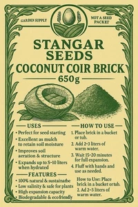 650 Gram Coconut Coir Coconut Fiber Brick 2025 USA Quality - Picture 1 of 3