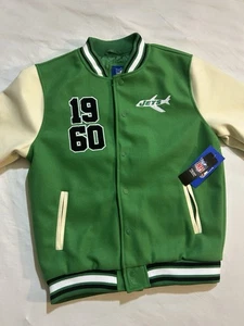 New York Jets 1960 Varsity Jacket Green Cream Retro Bomber Coat NFL Vintage  “M - Picture 1 of 24