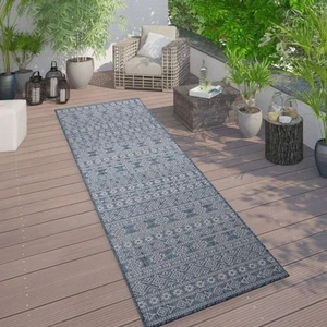 Rugshop Outdoor Rug Runner Geometric Boho Textured Washable Carpet Runners 2x7 - Picture 1 of 11