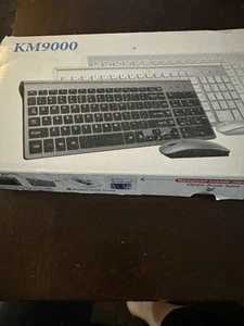 Topmate KM9000 Ultra Slim Wireless Keyboard and Mouse Combo White Silent Compact - Picture 1 of 3