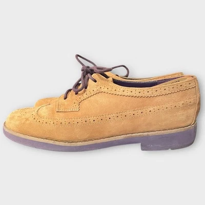 Zapatos Oxford Lauren Ralph Lauren Imogen Gamuza Cuero Punta de Ala Tostado para Mujer 8.5 Foto 1 de 4