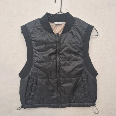 Alpine Design Quilted Vest Women's Small Pure Black Shortie EcoTrail Full Zip - Image 1 of 4