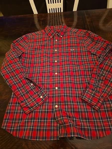 Vineyard Vines Hemd Herren große Knopfleiste Weihnachten kariert - Bild 1 von 3