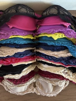 Лот из 15 Natori перья погружения футболка бюстгальтеры свет подкладка кружева отделки - Изображение 1 из 2