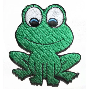 Linda insignia de parche de hierro bordado de rana para ropa - Imagen 1 de 1