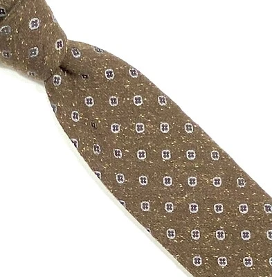 Corbata medallones Robert Talbott Best Of Class lana/seda Donegal marrón NUEVA $155 Foto 1 de 4