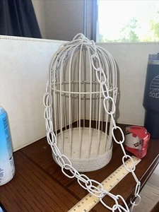 Farmhouse Decorative Distressed Shabby Chic Candle Lantern CIoche 12H With 48 In - Picture 1 of 4