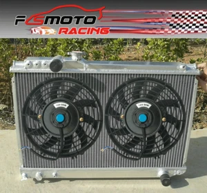Aluminum Radiator+Fans For TOYOTA SUPRA MK3 SOARER MZ20 7MGTE 1986-1992 Manual - Picture 1 of 7